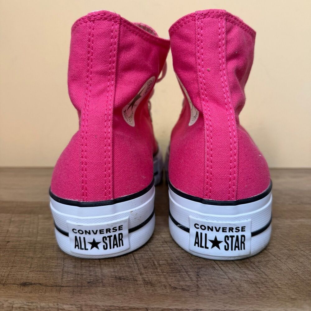 Converse Shoes Womens 10.5 CTAS Lift Platform High Top Sneakers hot pink - Picture 6 of 9